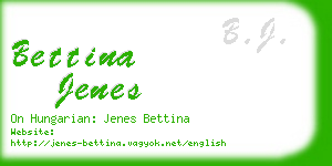 bettina jenes business card